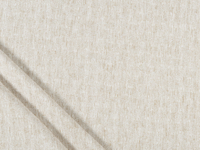 Natural Sand Colour Scallop Wave Textured Curtain Fabric