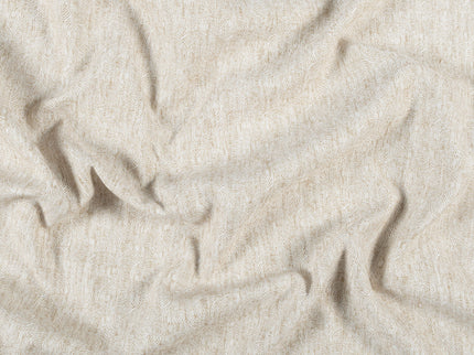 Natural Sand Colour Scallop Wave Textured Curtain Fabric