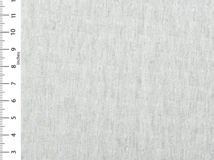 Pearl Grey Colour Scallop Wave Textured Curtain Fabric