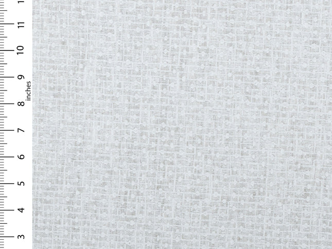 Light Pearl Grey  Colour Basket Weave Textured Curtain Fabric