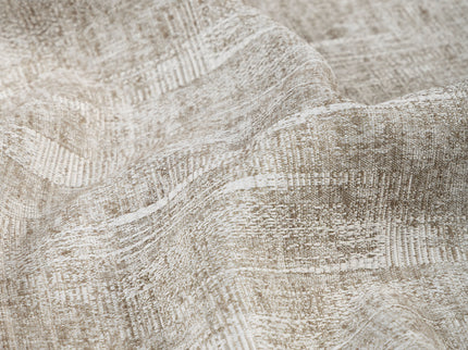 Stone Grey Colour Linen Look Textured Curtain Fabric