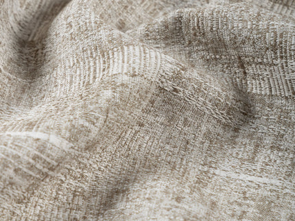 Stone Grey Colour Linen Look Textured Curtain Fabric