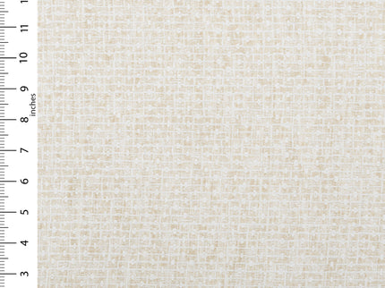 Vanilla Beige Colour Basket Weave Textured Curtain Fabric