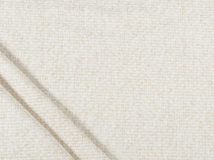 Vanilla Beige Colour Basket Weave Textured Curtain Fabric