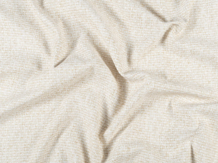 Vanilla Beige Colour Basket Weave Textured Curtain Fabric