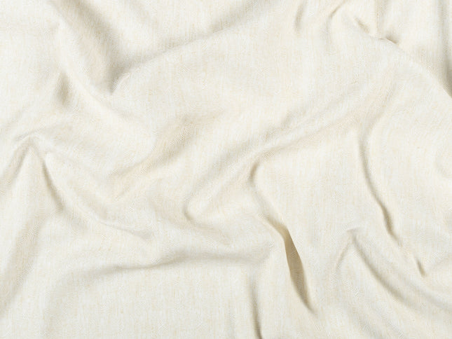 Ivory Colour Scallop Wave Textured Curtain Fabric