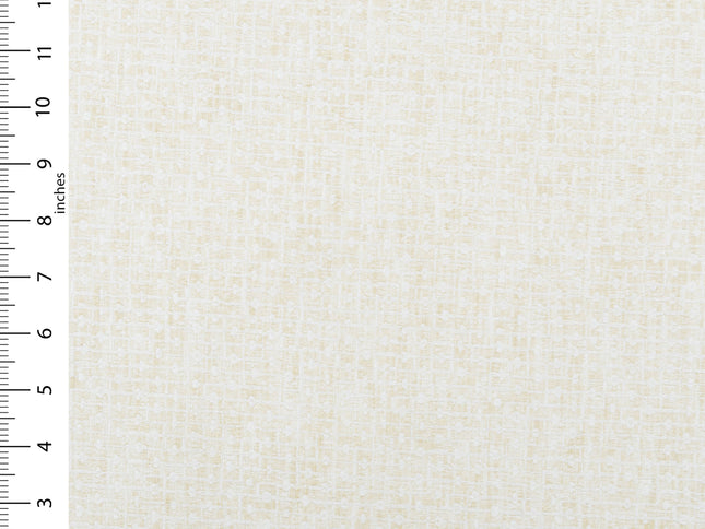 Light butter Colour Basket Weave Textured Curtain Fabric