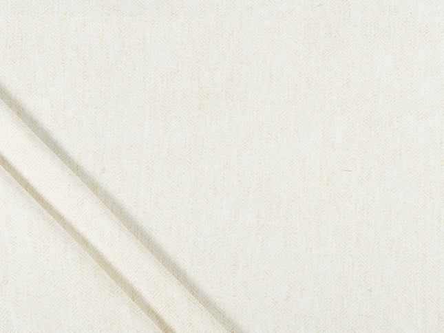 Light Butter Colour  Diamond Geometric Textured Curtain Fabric