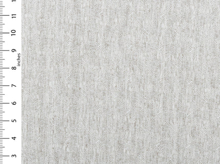 Pebble Grey Colour Scallop Wave Textured Curtain Fabric