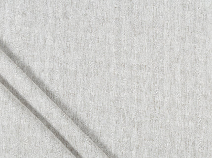 Pebble Grey Colour Scallop Wave Textured Curtain Fabric