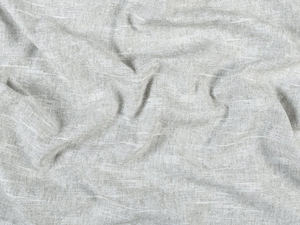 Pearl Grey Colour Linen Look Textured Curtain Fabric