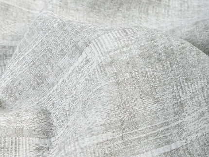 Pearl Grey Colour Linen Look Textured Curtain Fabric