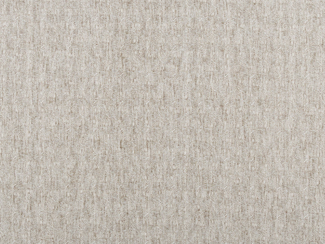 Coffee Beige Colour Scallop Wave Textured Curtain Fabric