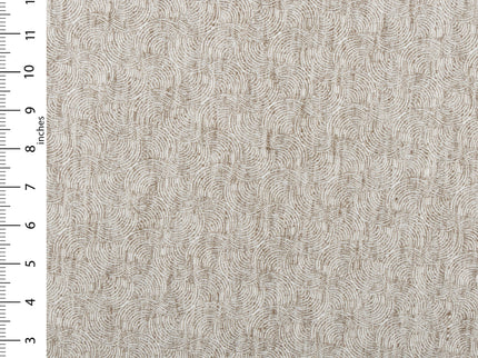 Coffee Beige Colour Scallop Wave Textured Curtain Fabric
