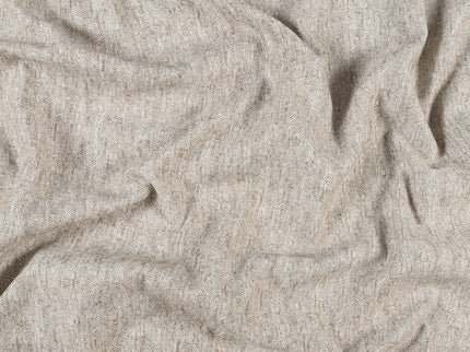 Coffee Beige Colour Scallop Wave Textured Curtain Fabric