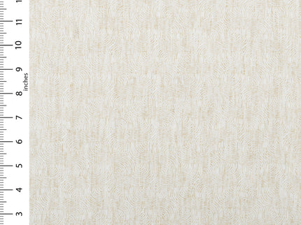Vanilla Beige Colour Scallop Wave Textured Curtain Fabric
