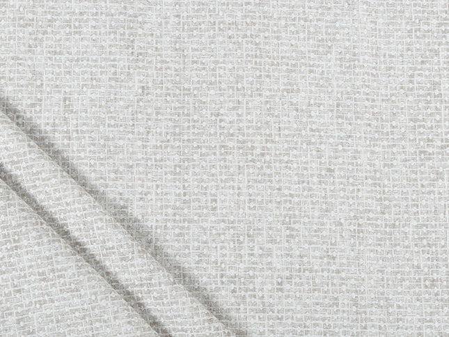 Light Grey Colour Basket  Weave Textured Curtain Fabric