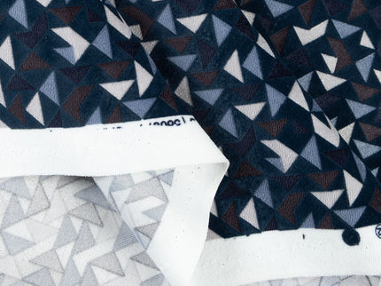 Multicolour geometric pattern velvet flock Easy Clean sofa, chair and curtain fabrics