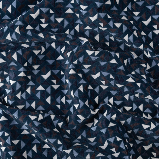 Multicolour geometric pattern velvet flock Easy Clean sofa, chair and curtain fabrics