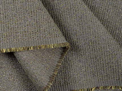 Olive green colour textured weave pattern velvet flock Easy Clean sofa, chair and curtain fabrics (Dual side)