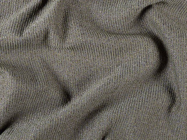 Olive green colour textured weave pattern velvet flock Easy Clean sofa, chair and curtain fabrics (Dual side)