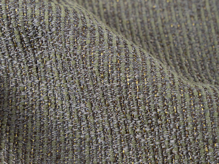 Olive green colour textured weave pattern velvet flock readymade curtain