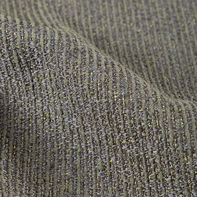 Olive green colour textured weave pattern velvet flock Easy Clean sofa, chair and curtain fabrics (Dual side)