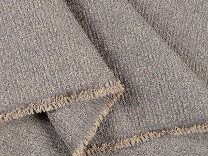 Dark grey colour textured weave pattern velvet flock Easy Clean sofa, chair and curtain fabrics (Dual side)