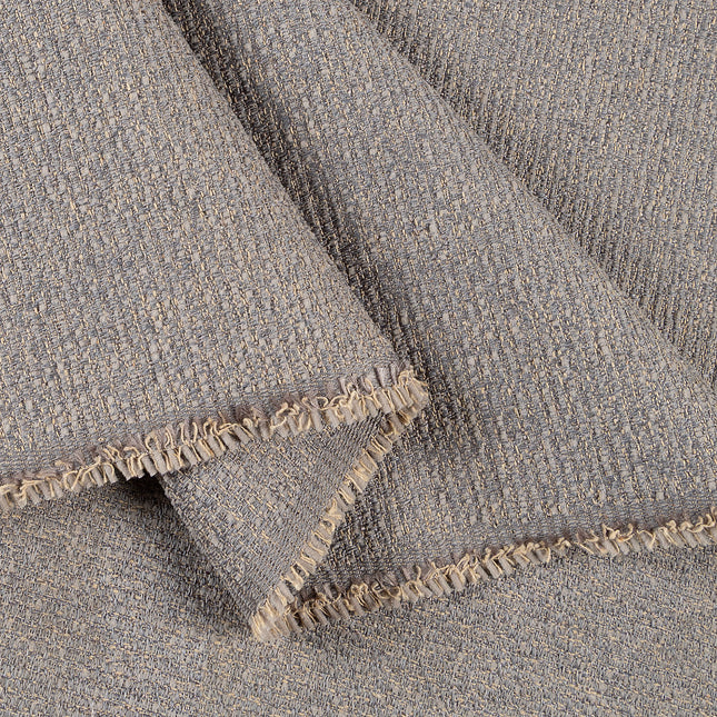 Dark grey colour textured weave pattern velvet flock Easy Clean sofa, chair and curtain fabrics (Dual side)