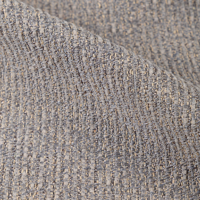 Dark grey colour textured weave pattern velvet flock Easy Clean sofa, chair and curtain fabrics (Dual side)