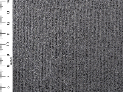 Dark charcoal colour textured weave pattern velvet flock Easy Clean sofa, chair and curtain fabrics (Dual side)