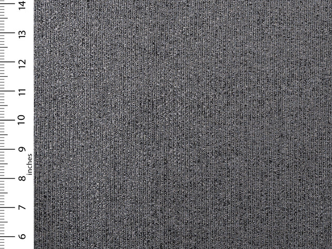 Dark charcoal colour textured weave pattern velvet flock Easy Clean sofa, chair and curtain fabrics (Dual side)