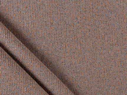 Rust colour textured weave pattern velvet flock Easy Clean sofa, chair and curtain fabrics (Dual side)