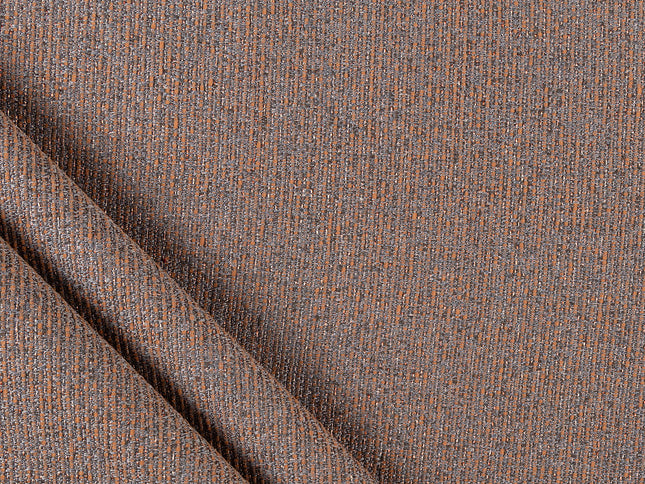 Rust colour textured weave pattern velvet flock Easy Clean sofa, chair and curtain fabrics (Dual side)