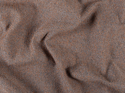 Rust colour textured weave pattern velvet flock Easy Clean sofa, chair and curtain fabrics (Dual side)