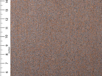 Rust colour textured weave pattern velvet flock Easy Clean sofa, chair and curtain fabrics (Dual side)