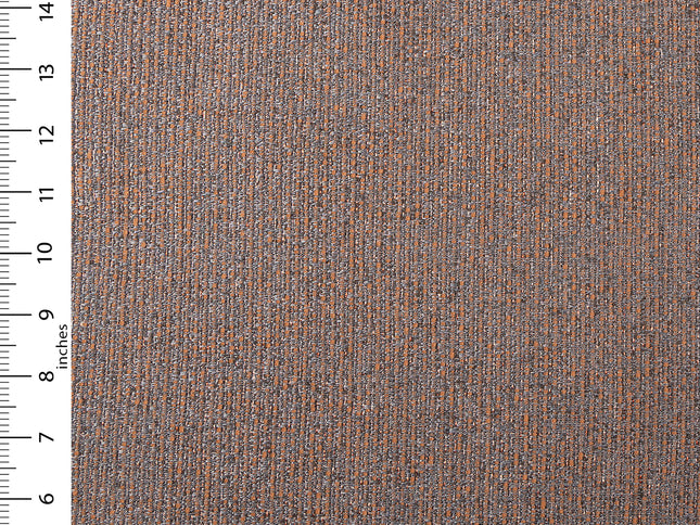 Rust colour textured weave pattern velvet flock Easy Clean sofa, chair and curtain fabrics (Dual side)