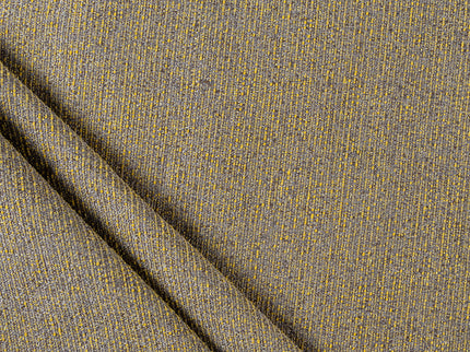 Mustard green colour textured weave pattern velvet flock Easy Clean sofa, chair and curtain fabrics (Dual side)