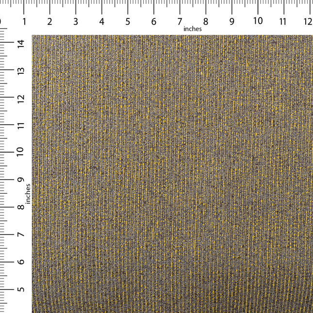 Mustard green colour textured weave pattern velvet flock Easy Clean sofa, chair and curtain fabrics (Dual side)