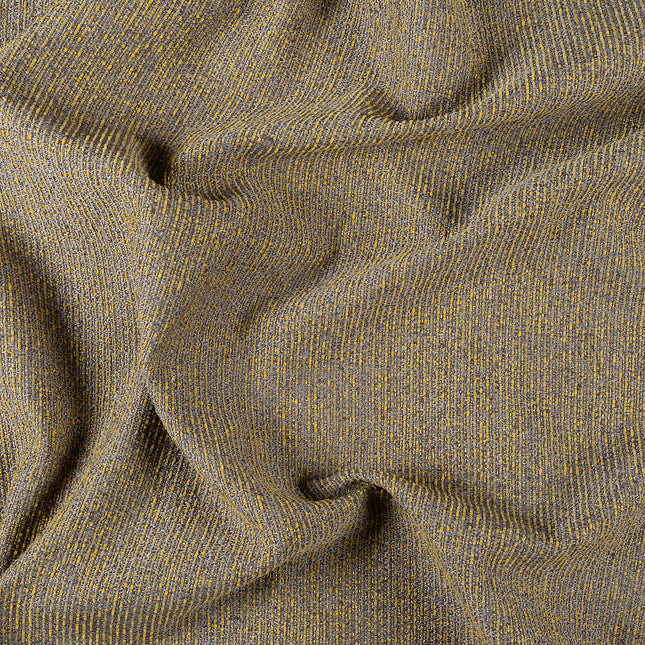 Mustard green colour textured weave pattern velvet flock Easy Clean sofa, chair and curtain fabrics (Dual side)