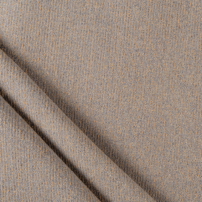 Brown colour textured weave pattern velvet flock Easy Clean sofa, chair and curtain fabrics (Dual side)
