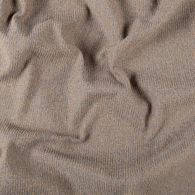 Brown colour textured weave pattern velvet flock Easy Clean sofa, chair and curtain fabrics (Dual side)