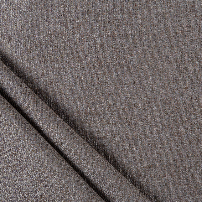 Dark brown colour textured weave pattern velvet flock Easy Clean sofa, chair and curtain fabrics (Dual side)