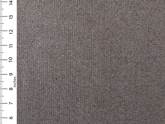 Dark brown colour textured weave pattern velvet flock Easy Clean sofa, chair and curtain fabrics (Dual side)