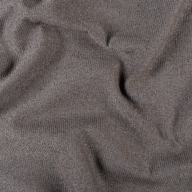 Dark brown colour textured weave pattern velvet flock Easy Clean sofa, chair and curtain fabrics (Dual side)