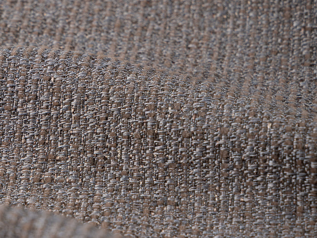 Dark brown colour textured weave pattern velvet flock Easy Clean sofa, chair and curtain fabrics (Dual side)