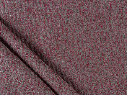 Wine colour textured weave pattern velvet flock readymade curtain