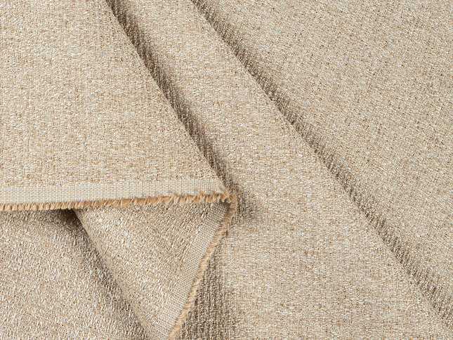 Taupe colour textured weave pattern velvet flock Easy Clean sofa, chair and curtain fabrics (Dual side)