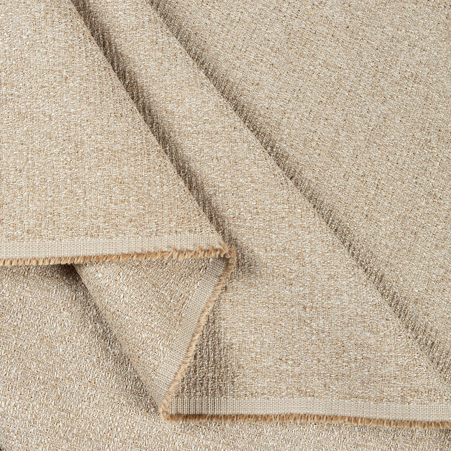 Taupe colour textured weave pattern velvet flock Easy Clean sofa, chair and curtain fabrics (Dual side)