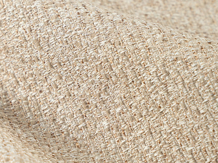 Taupe colour textured weave pattern velvet flock readymade curtain